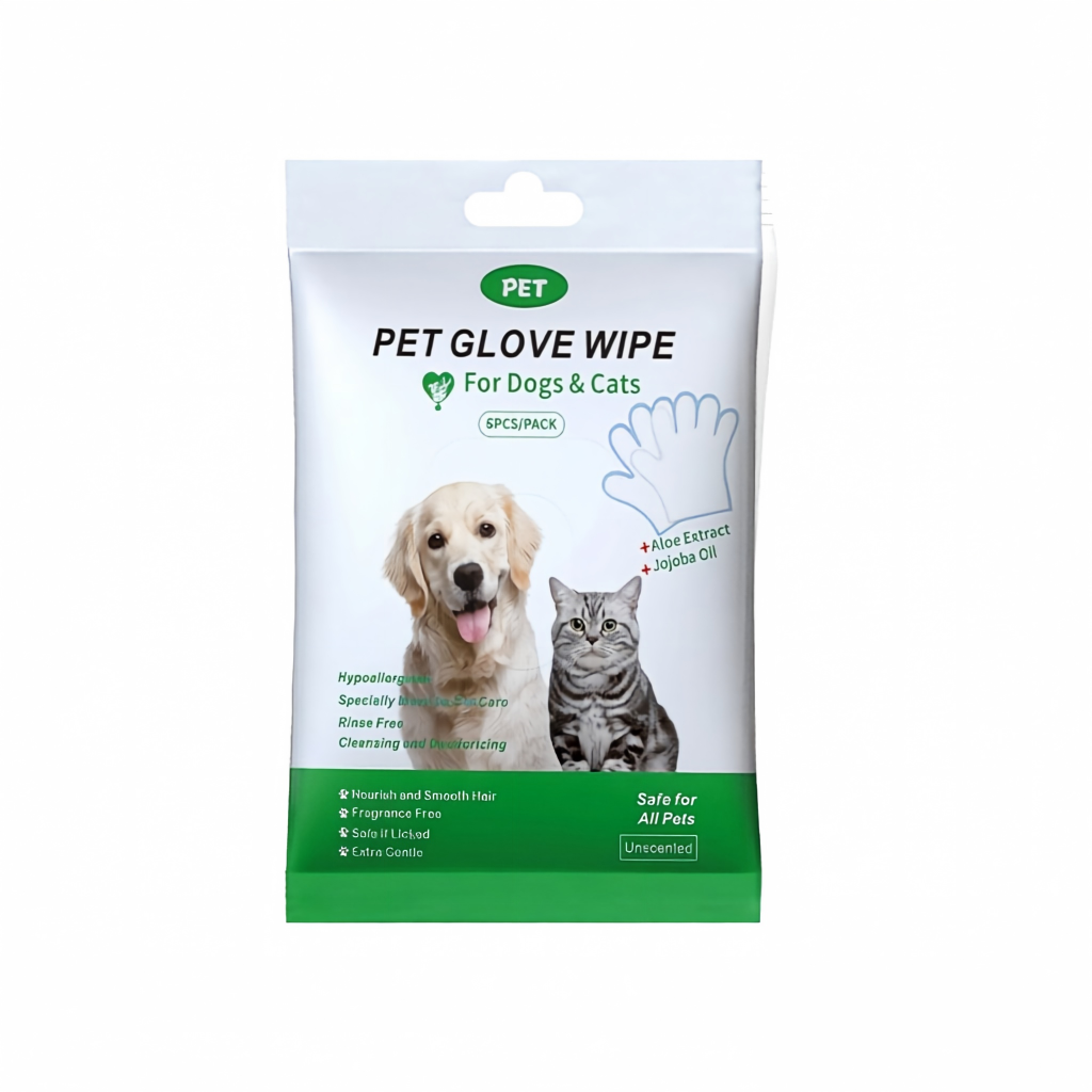 Pet Gloves Wipes - 6 Count
